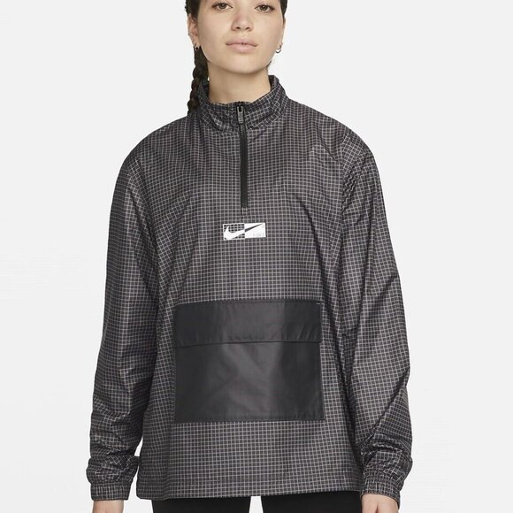 Nike Gray Half-Zip Windbreaker Jacket Size M | NWT | Lightweight - Picture 1 of 4